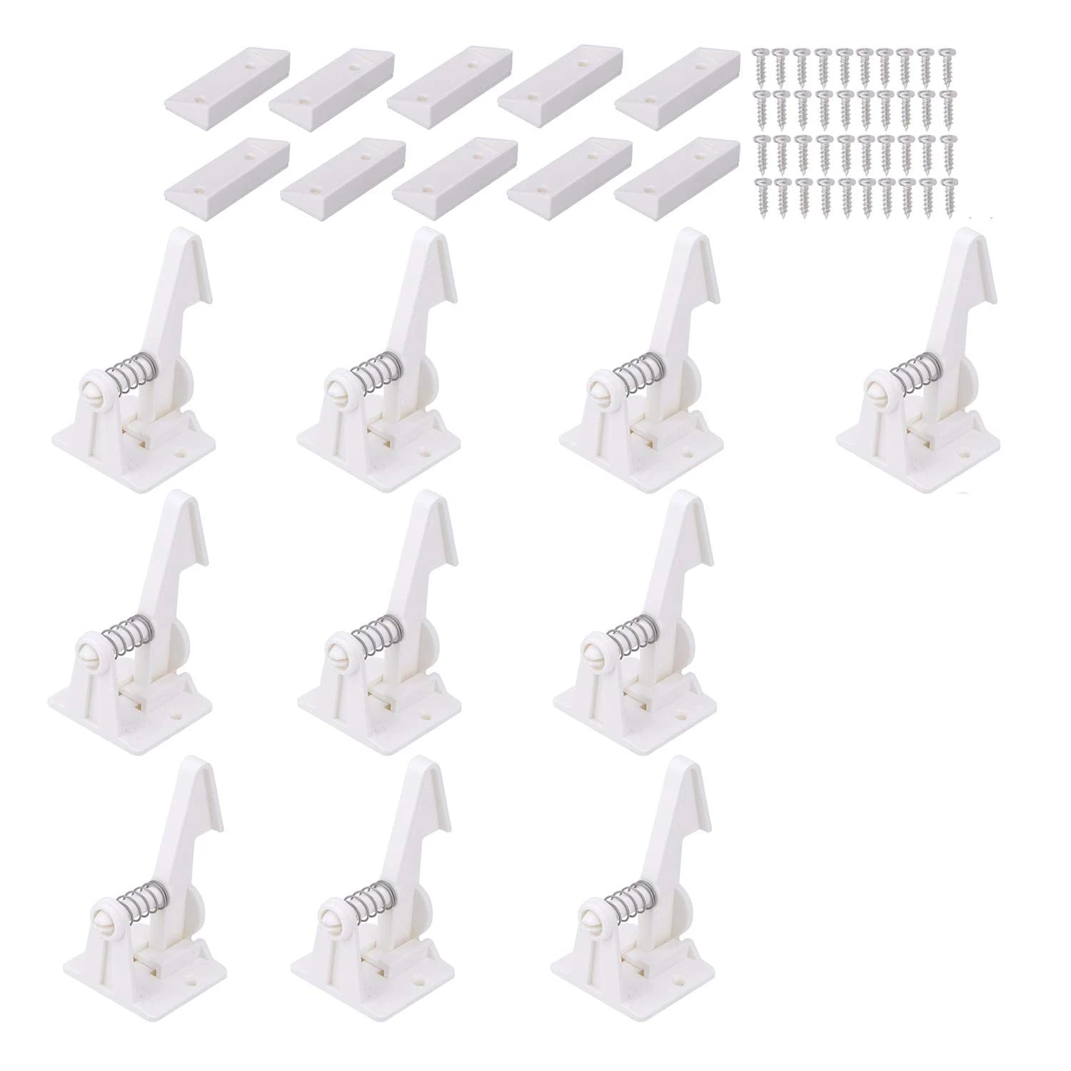 Invisible Baby Safety Lock for Cabinets Drawers, Hidden Child Proof Latch with Screw or Adhesive Install, Secure Home Use