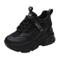Brand 2026 Spring Breathable Mesh Sneakers Hidden Increasing Sport Shoes Woman Wedge Casual Chunky Shoes High Platform Shoes 9CM
