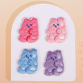 AHYONNIEX 1 Set Cartoon Flower Bear Candy Embroidery Patches for Bag Jeans Cute Iron On Patches for Clothes Small DIY Patches