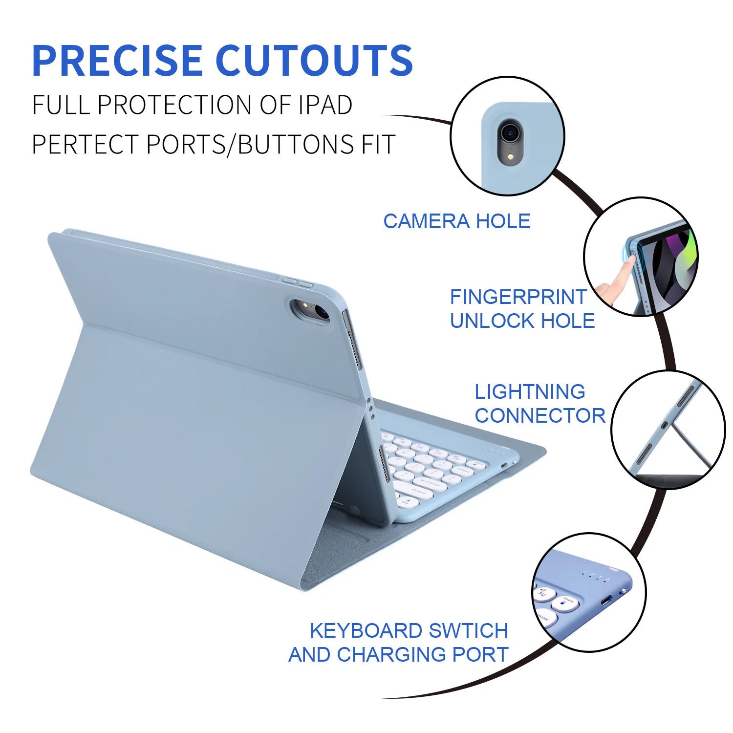 Wireless Magic Keyboard for iPad Air 11" 2026 10th 11th Generation Case Pro 11 2025 Russian Spanish Korean Bluetooth Keyboard CB DROPSHIPPING