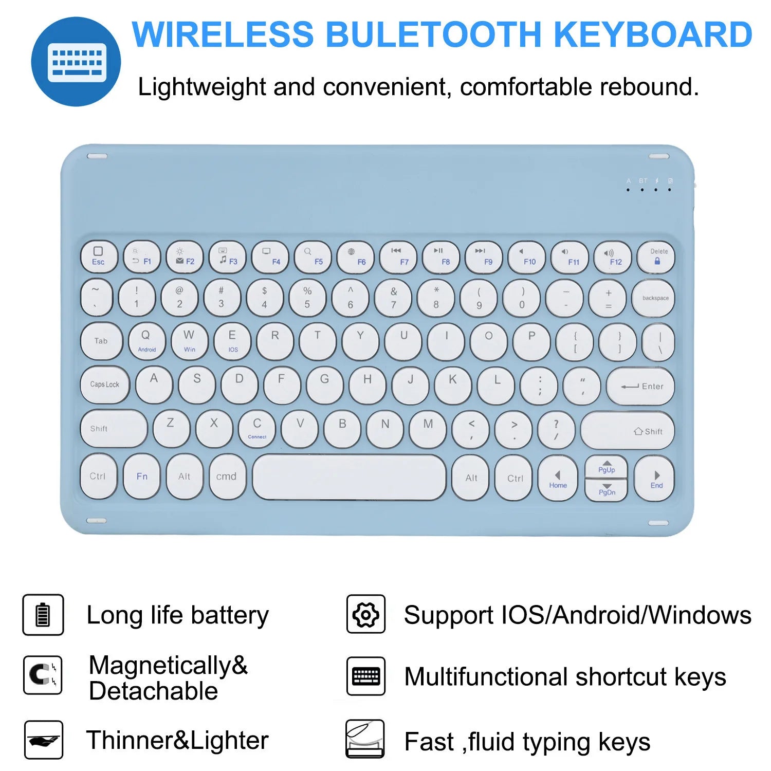 Wireless Magic Keyboard for iPad Air 11" 2026 10th 11th Generation Case Pro 11 2025 Russian Spanish Korean Bluetooth Keyboard CB DROPSHIPPING