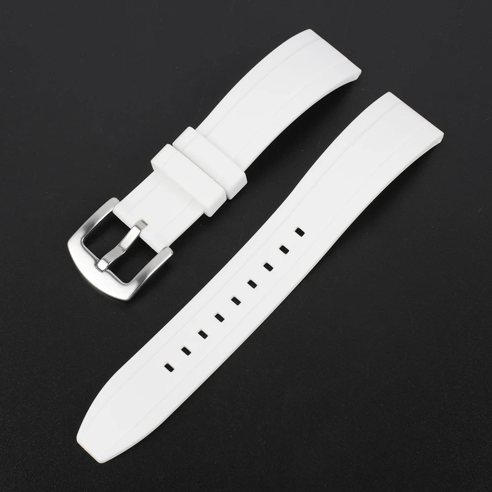 Quality Fluoro Rubber Watch Strap 18mm 19mm 20mm 21mm 22mm 24mm Sport Watchband Black Green Wristband With Quick Release Band