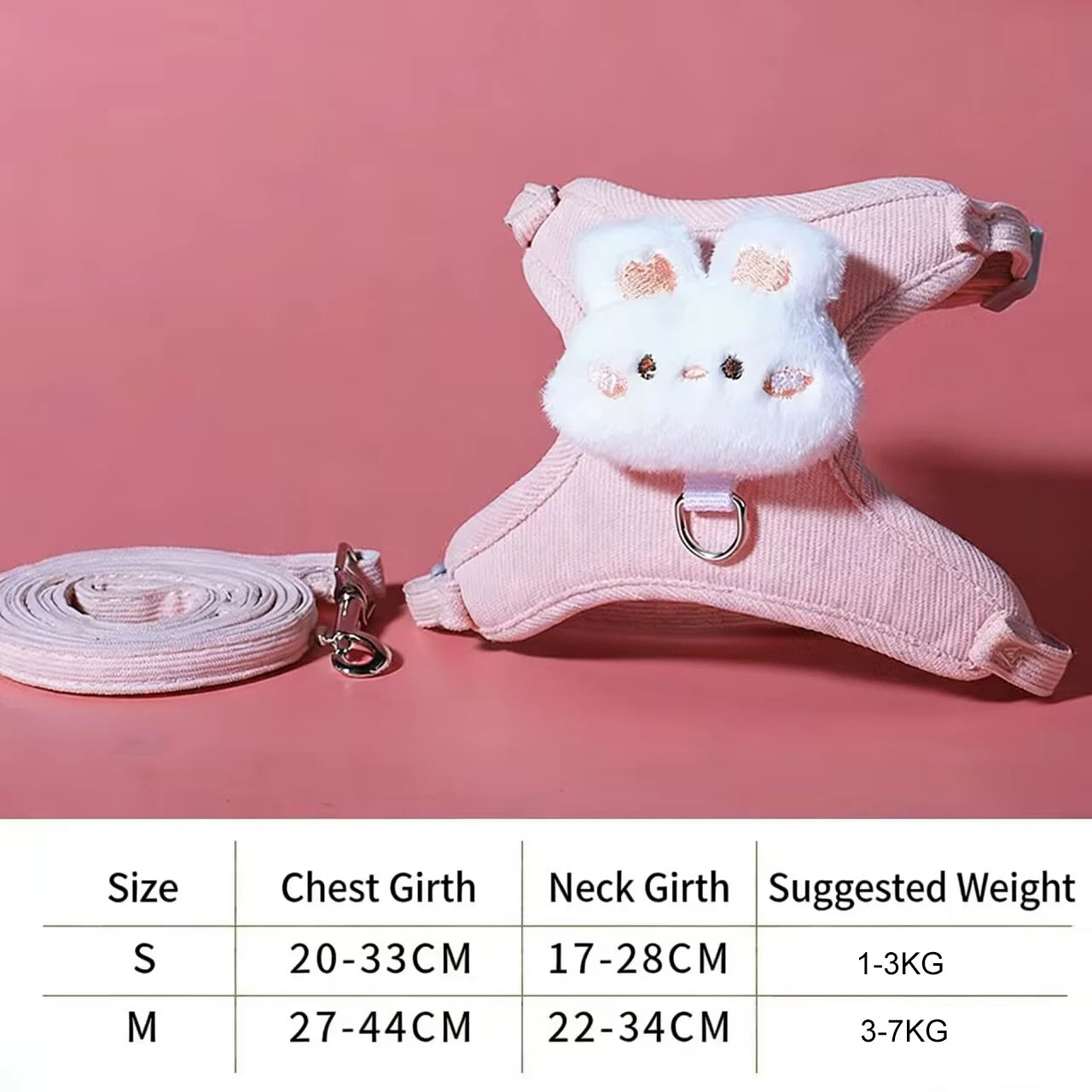 Cat Harness Leash Sets Adjustable Dog Harness for Small Dog Leash Breashable Cartoon Pet Harness Out Walking Dog Cat Accessories