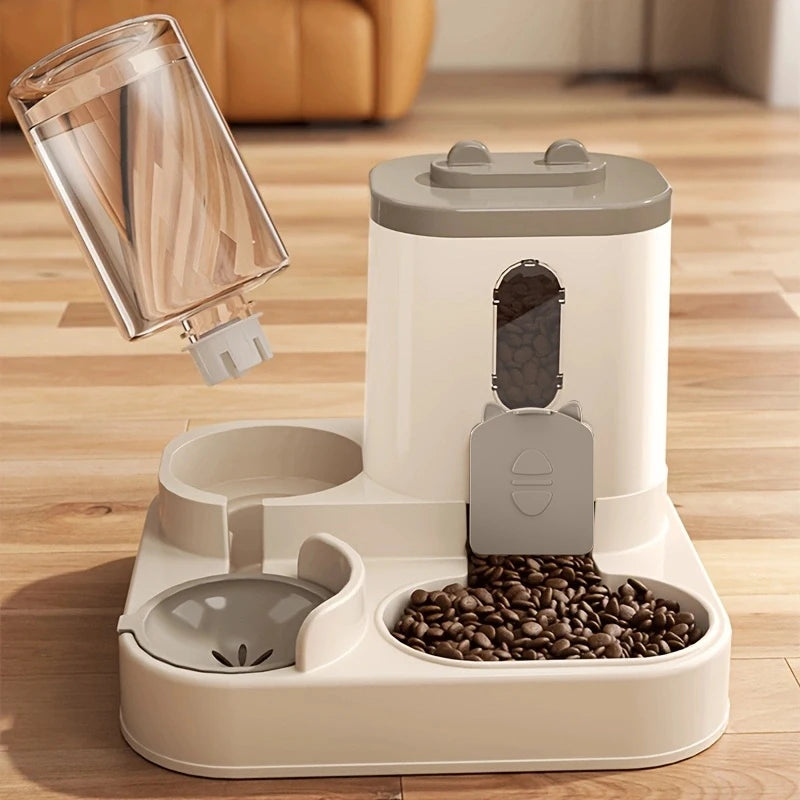 Pet large-capacity feeder integrated automatic water dispenser cat food bowl dog feeding bowl cat bowl dog bowl pet supplies CB DROPSHIPPING