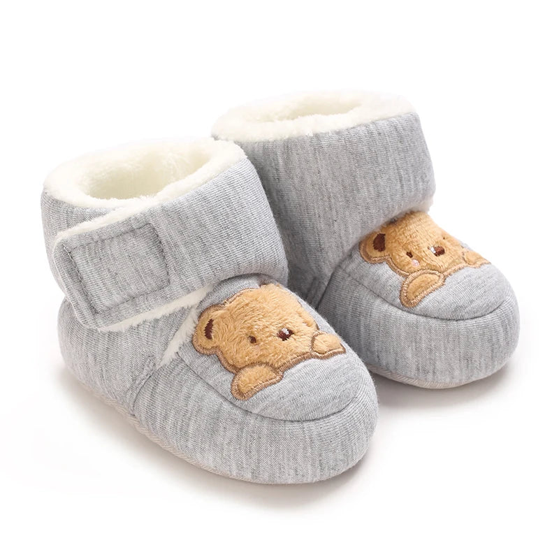 Winter Baby Boots Cartoon Soft Sole Anti-Slip Warm Toddler Shoes Boys Girls Cute Infant Walking Booties CB DROPSHIPPING