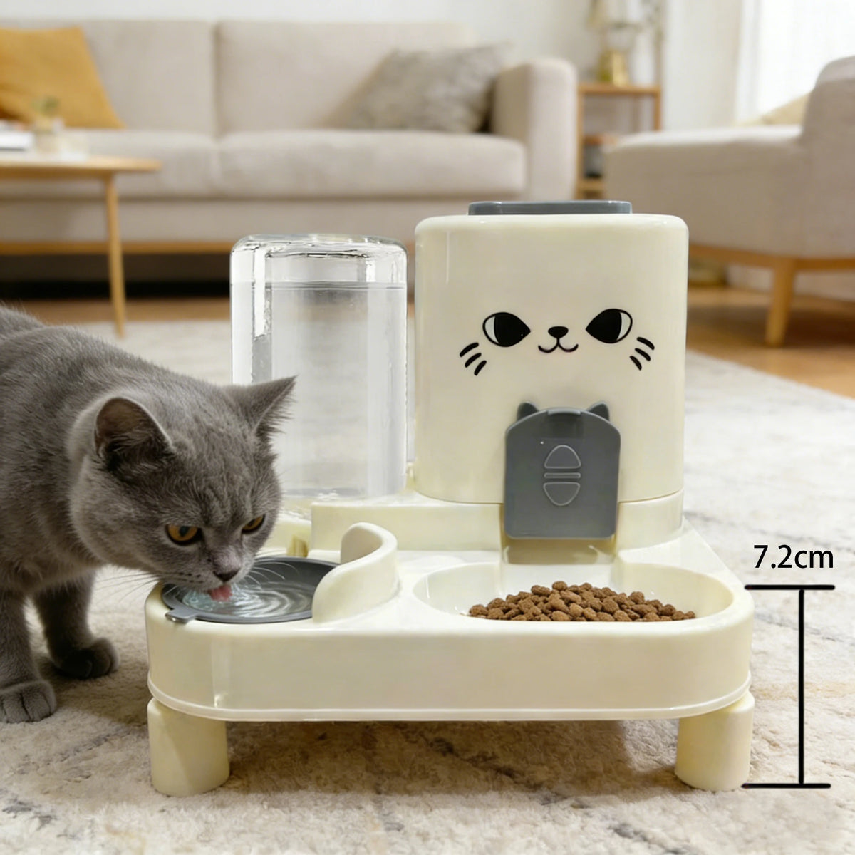 Cat Automatic Feeder Cat Dog Feeding and Water Fountain Drinker Cats Watering Supplies Food Storage Dispenser Pet Accessories