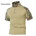 Tactical T-Shirts Men Sport Outdoor Tee Quick Dry Short Sleeve Shirt Hiking Hunting Climbing Camouflage Men Clothing Breathable