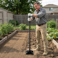 Garden Steel Earth Tamper, Removable Ground Compactor, Practical Soil Leveling & Tamping Tool