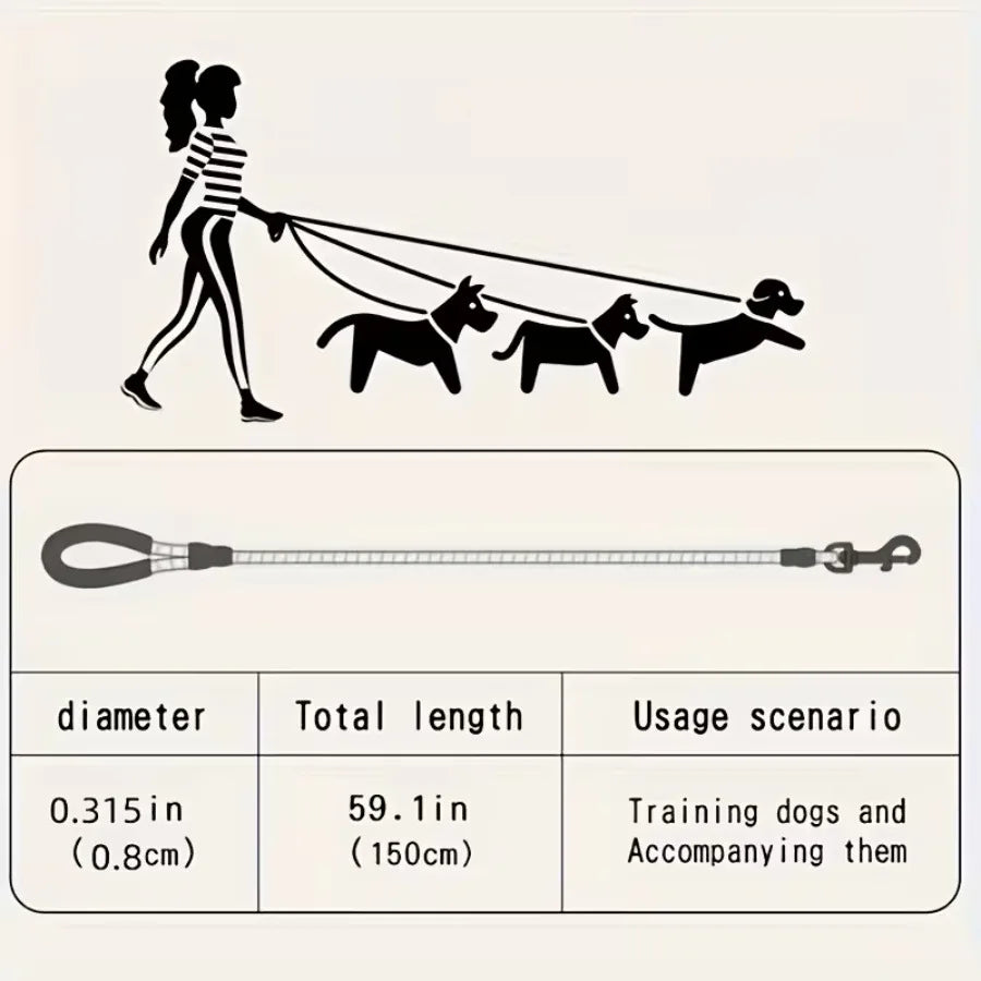 Dog Leash Pet Traction Rope for Small Medium Large Dogs Durable Nylon Walking Lead Comfortable Handle Heavy Duty Dog Leash