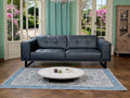 Reception room, hotel lobby, business tourist living room, leather double lounge sofa