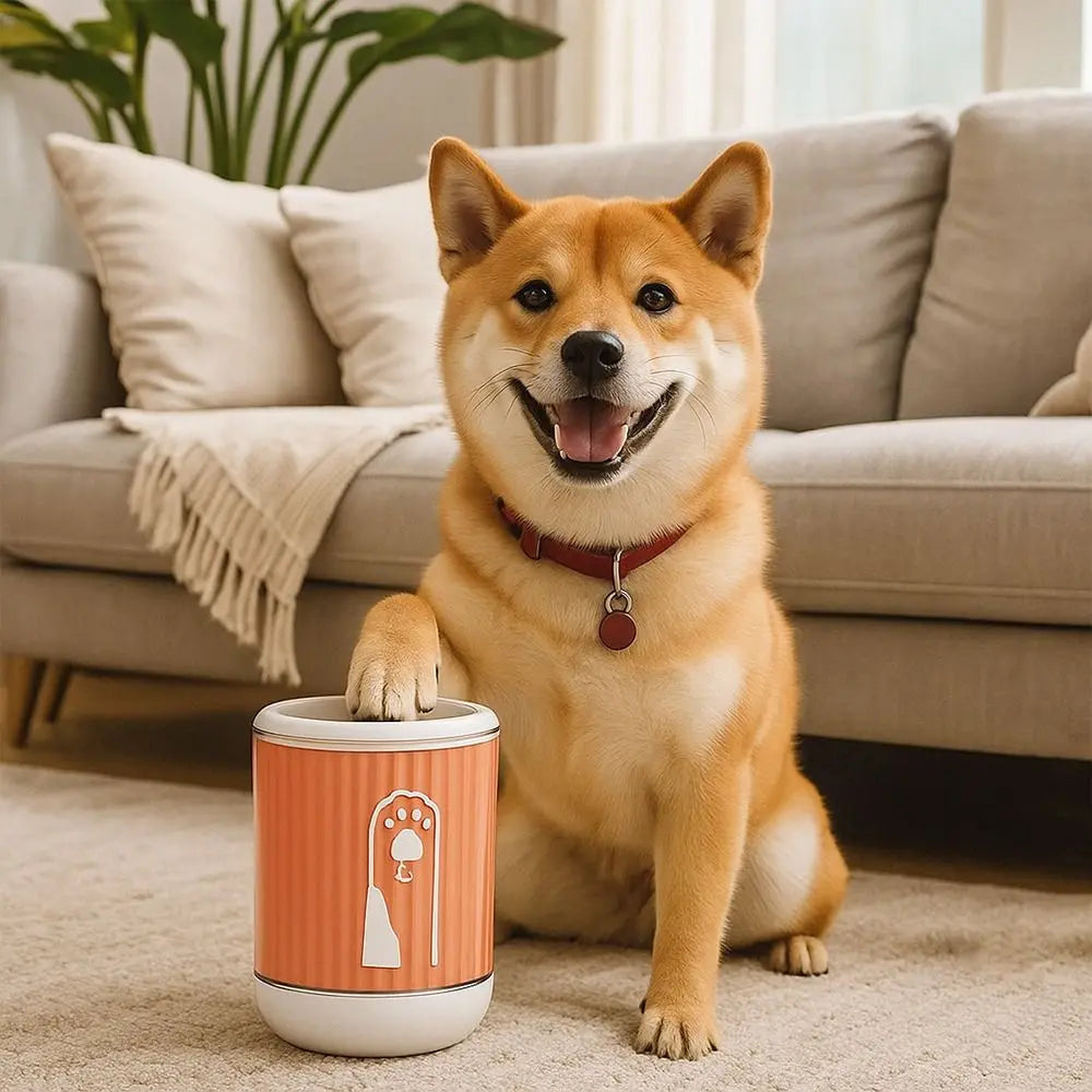 Automatic Pet Foot-washing Cup Soft Quick Wash Dog Foot Cleaning Cup Portable Detachable Paw Cleaner Cup For Cats and Dogs CB DROPSHIPPING