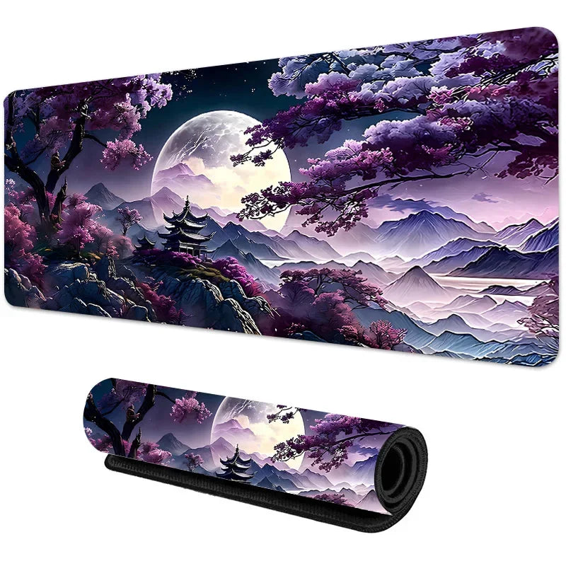 Sakura Scenery Mouse Pad Large Anti-Slip Rubber Gaming MousePad Durable Desk Pad Thick Seam Edge Suitable for Office and Gaming CB DROPSHIPPING
