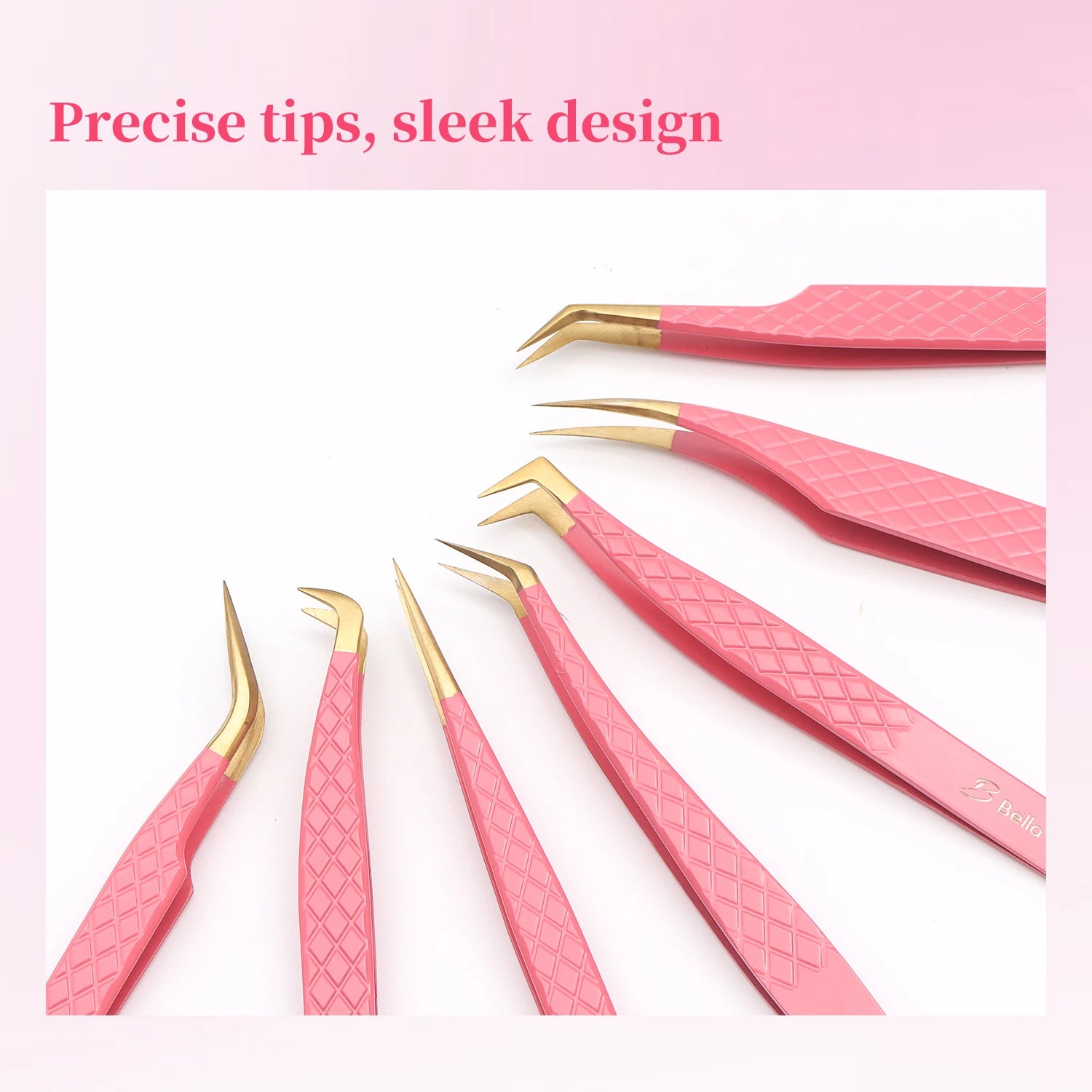 Bella moça Lash Tweezers Stainless Steel Eyelash Nail Tools Accurate Tweezers Nippers Pointed Clip Set Makeup Tools