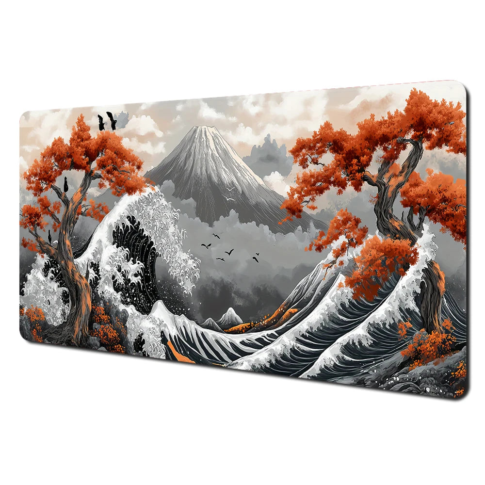 Red and Black Art Landscapes Large Mouse Pad Anti-Slip Durable Desk Mat Offices Accessories Keyboard Mouse Mat Tapis De Bureau CB DROPSHIPPING