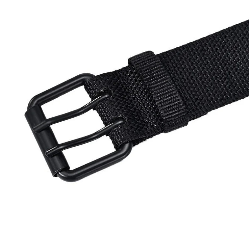 New Arrival Men's Breathable Soft Nylon Fabric Waist Belt, Durable Outdoor Daily Sport Belt with Classic Metal Pin Buckle