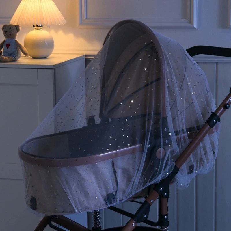 Stroller Mosquito Net Baby Anti-mosquito Full-Cover Printed Cart Universal Elastic Mesh Mosquito Net Stroller Accessories CB DROPSHIPPING