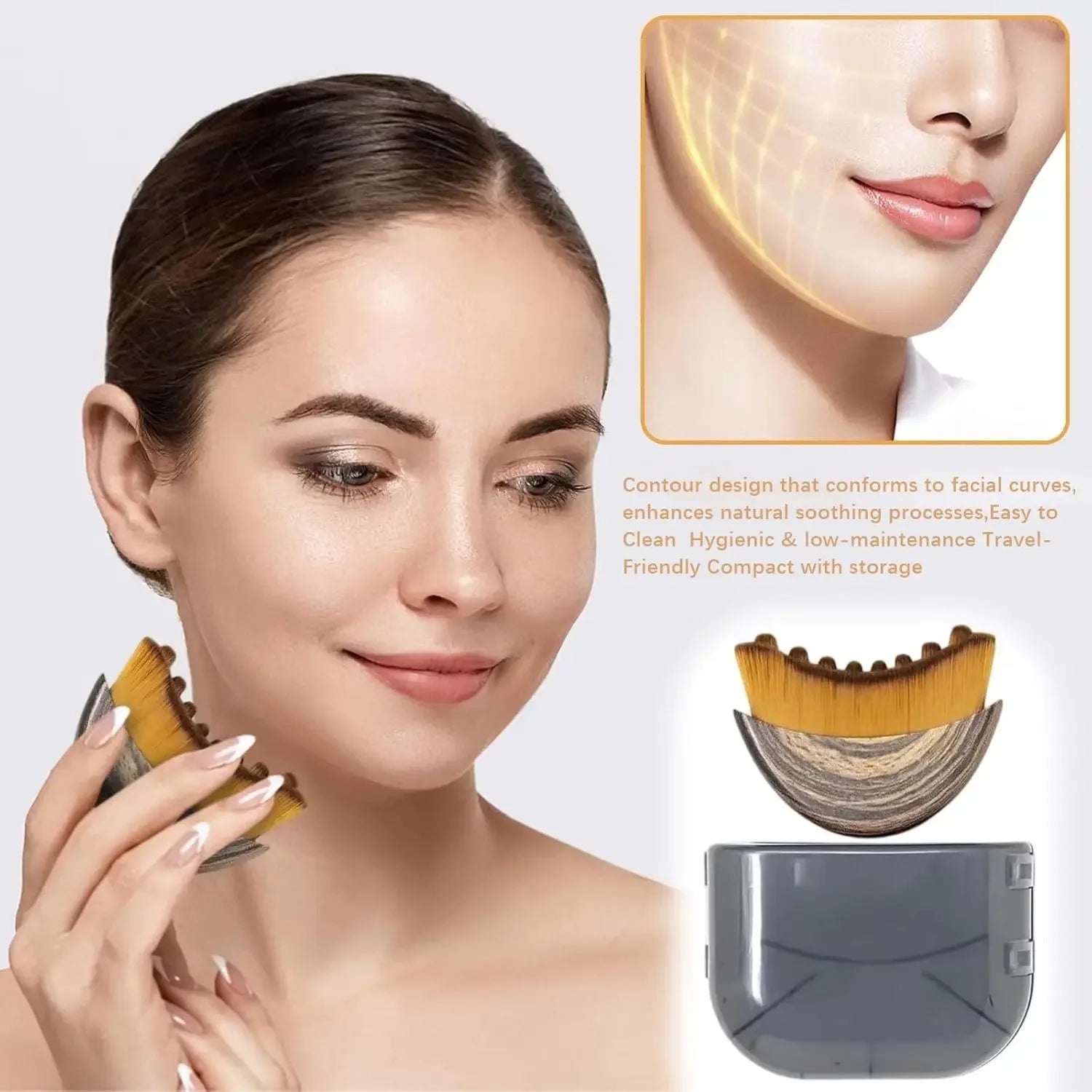 Lymphatic Contour Face Brush,Chin &Jawline Sculpting,Drainage Massager for Face,Ergonomically Designed to Fit The Skin Precisely CB DROPSHIPPING