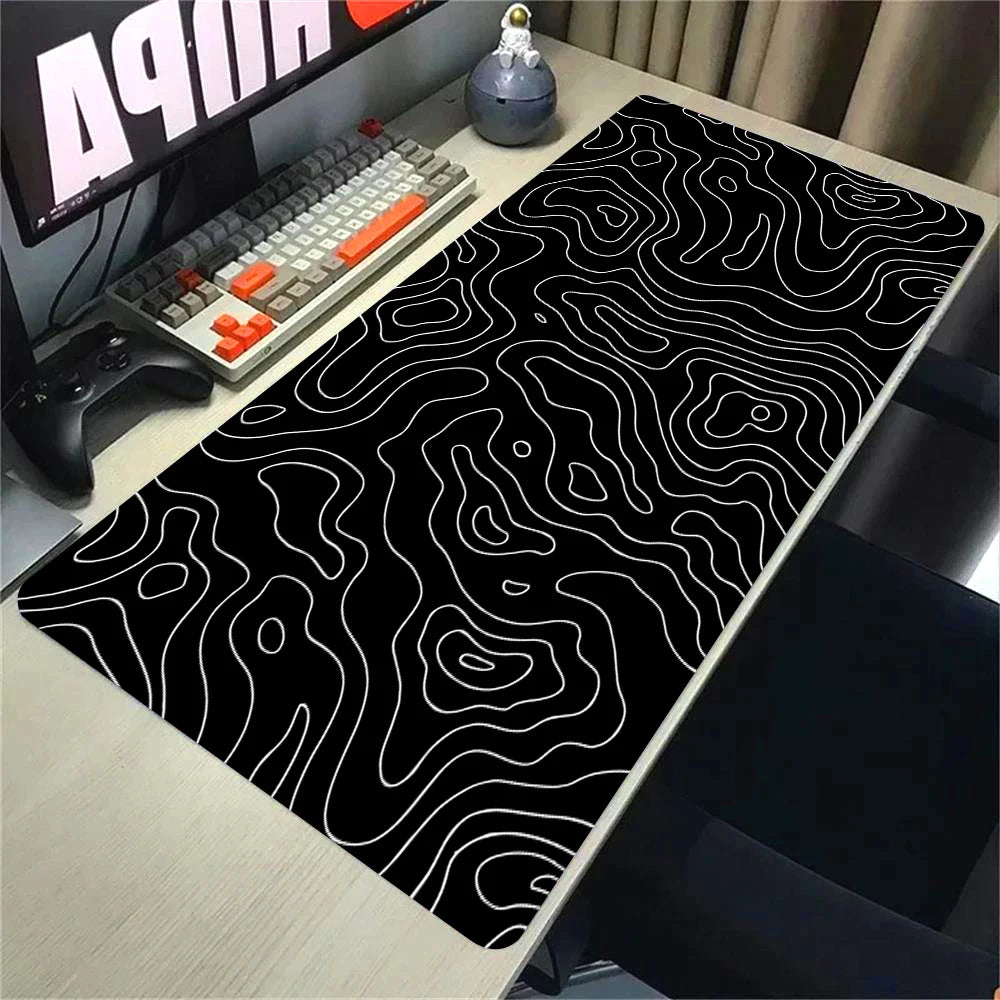 Topographic Mousepad Strata Liquid Mouse Pad Black 500x1000 Mat Gamer 900x400 Extended Pad Custom Mauseped Rubber Office Carpet CB DROPSHIPPING