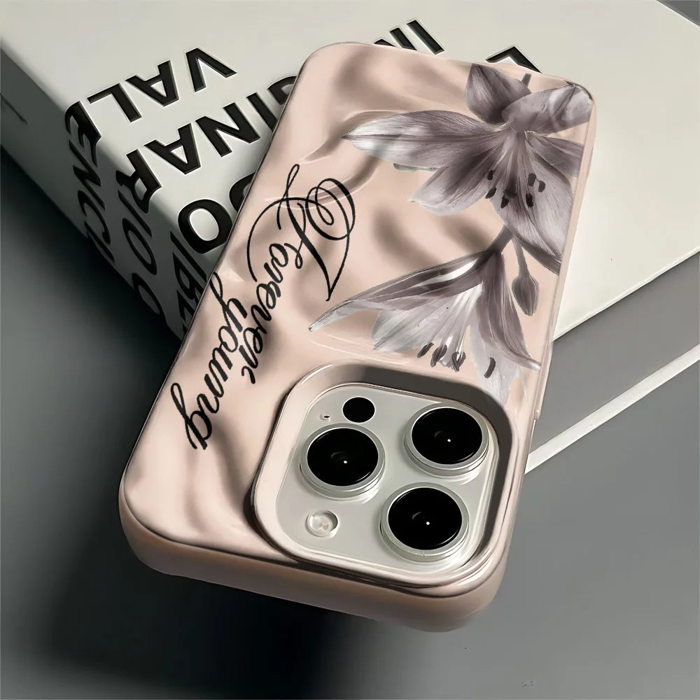 Lily Forever Young Camera Protection Silicone Case For Iphone 17 16 Plus 15 14 13 12 11 Pro Max Full Edge Shockproof Cover CB DROPSHIPPING