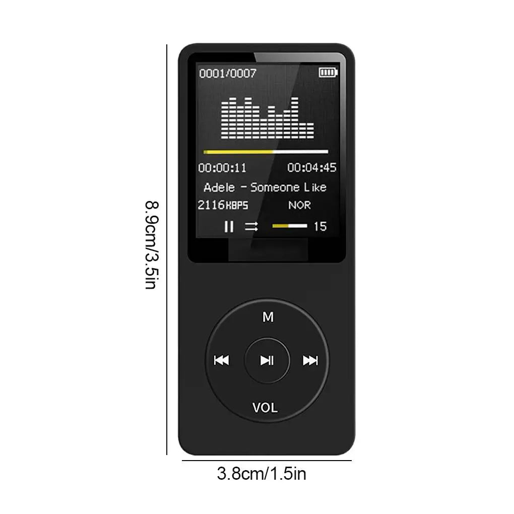 Portable MP3 Player Rechargeable Record Noise Conduction Media Lossless Pocket Sport Music Play with Micrphone Walkman Machine