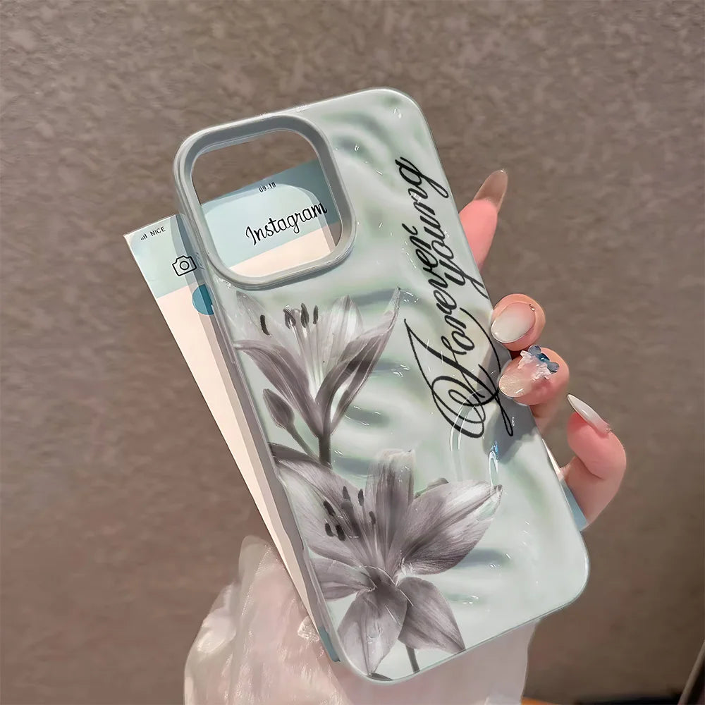 Lily Forever Young Camera Protection Silicone Case For Iphone 17 16 Plus 15 14 13 12 11 Pro Max Full Edge Shockproof Cover CB DROPSHIPPING