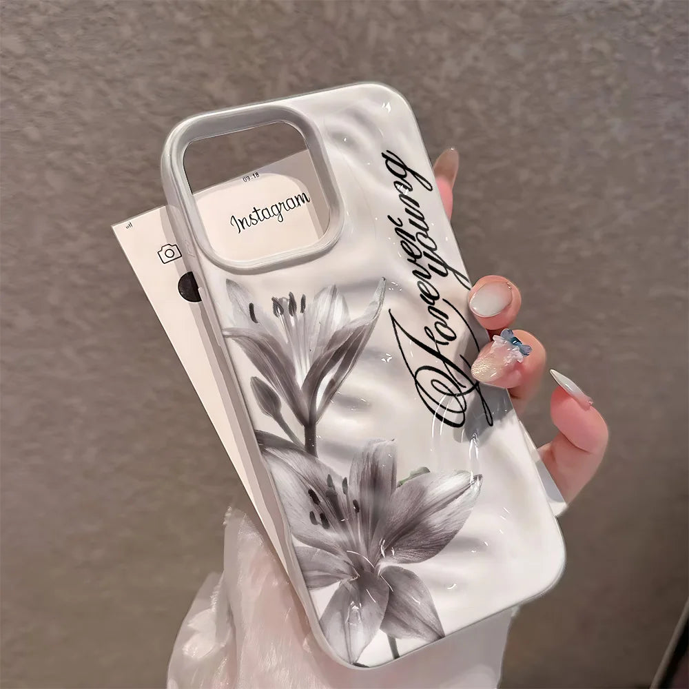 Lily Forever Young Camera Protection Silicone Case For Iphone 17 16 Plus 15 14 13 12 11 Pro Max Full Edge Shockproof Cover CB DROPSHIPPING
