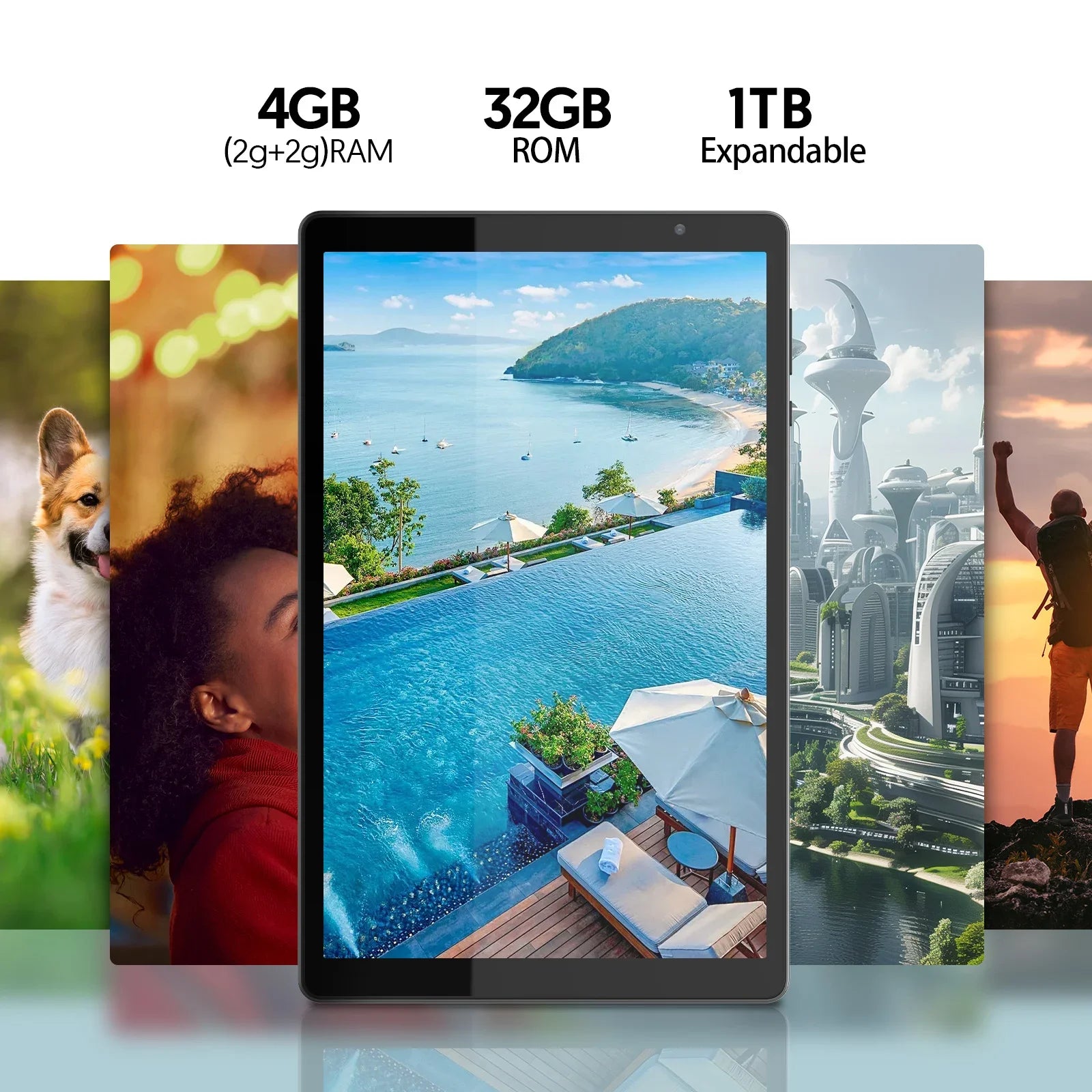 Latest Android 14 Tablet, 10-inch Tablet, Quad-core Processor, 5G WiFi, 4GB ROM + 32GB RAM, 1280*800 Resolution, 6000mAh Battery CB DROPSHIPPING