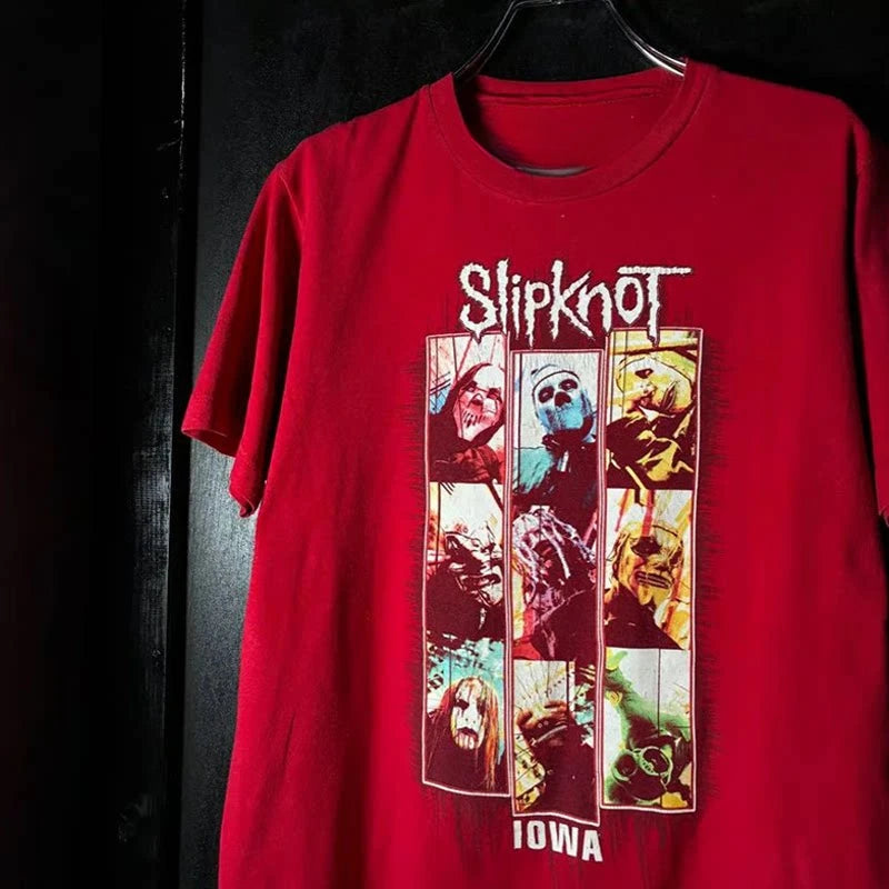 Photo SLIPKNOT Gothic Style Band T-Shirt Cotton Graphic Tee Men Women Summer Streetwear Top