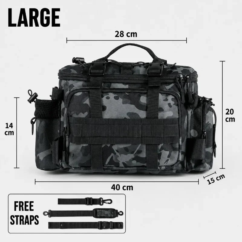 Fishing Tackle Shoulder Bag Storage Bag Waterproof Portable Large Capacity with Fish Rod Holder Outdoor Sport Accessories Gear CB DROPSHIPPING