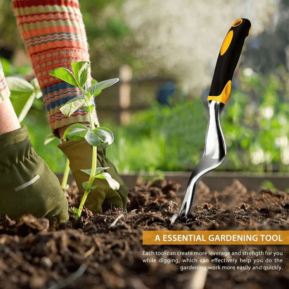 Garden weeding tools, including dandelion diggers and weeders, are ideal for maintaining your lawn and garden (yellow)