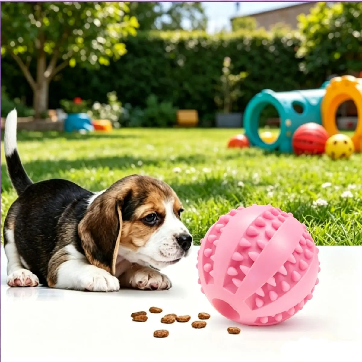 Dog Toy Ball Bite Resistant Teething Toys Balls for Small/Medium/Large Dog and Puppy Cat Dog Pet Food Treat Feeder Chew Tooth CB DROPSHIPPING