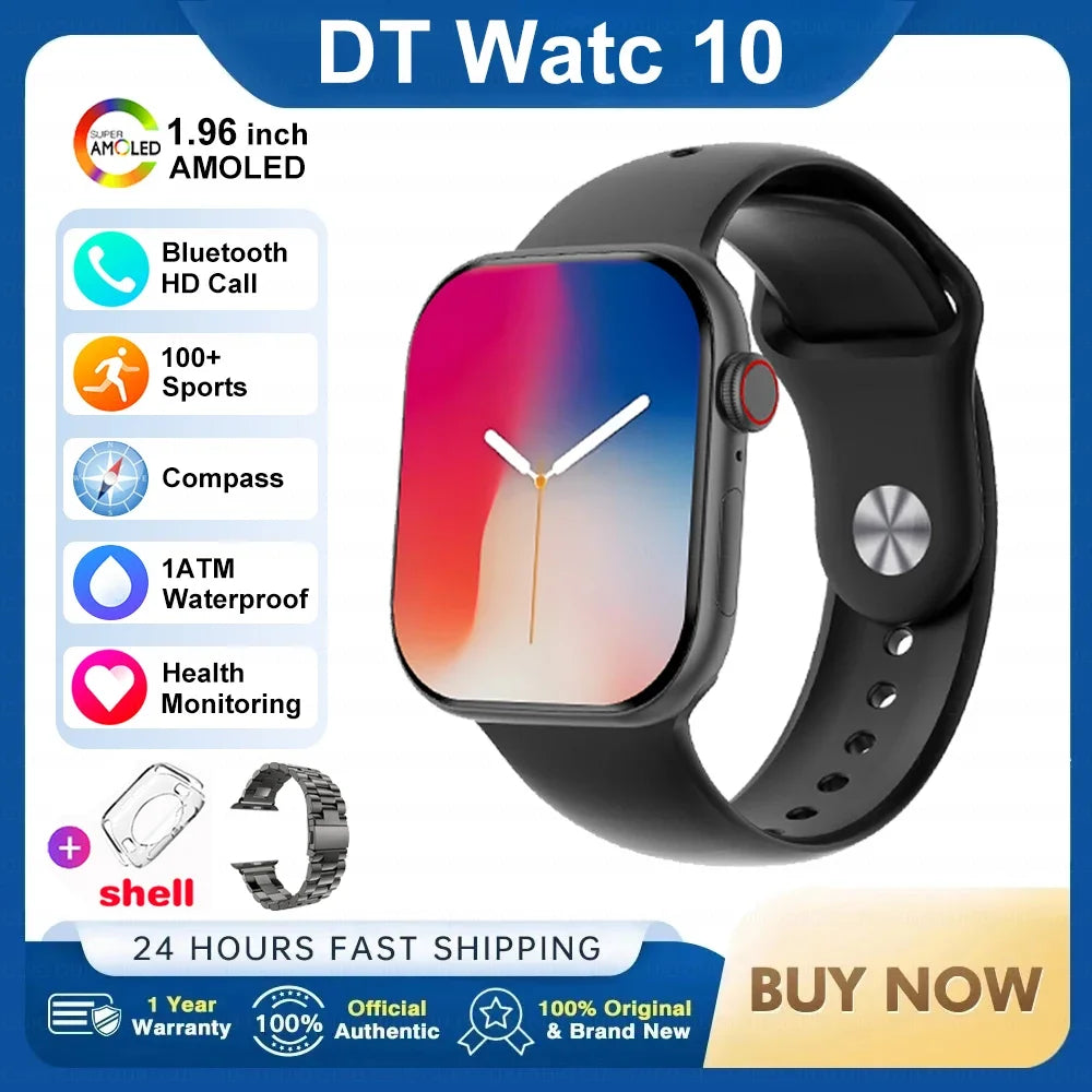 New DT Watch 10 Smartwatch 16GB Large Memory NFC 3D Stereo Vision Compass Muiti-Sport Mode Waterproof Bluetooth call Smartwatch CB DROPSHIPPING