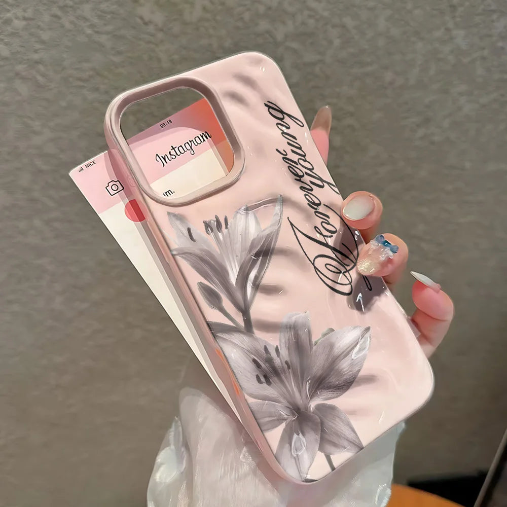 Lily Forever Young Camera Protection Silicone Case For Iphone 17 16 Plus 15 14 13 12 11 Pro Max Full Edge Shockproof Cover CB DROPSHIPPING