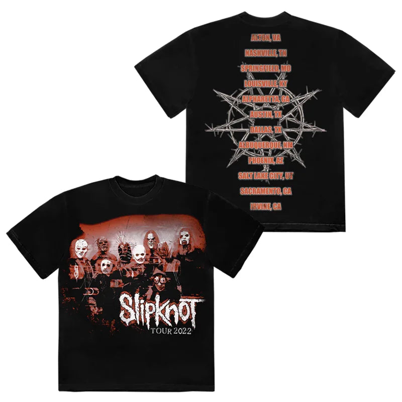 Devil's Face Slipknot Band T-Shirt 100% Cotton Graphic Tee Men Women Summer Streetwear Top
