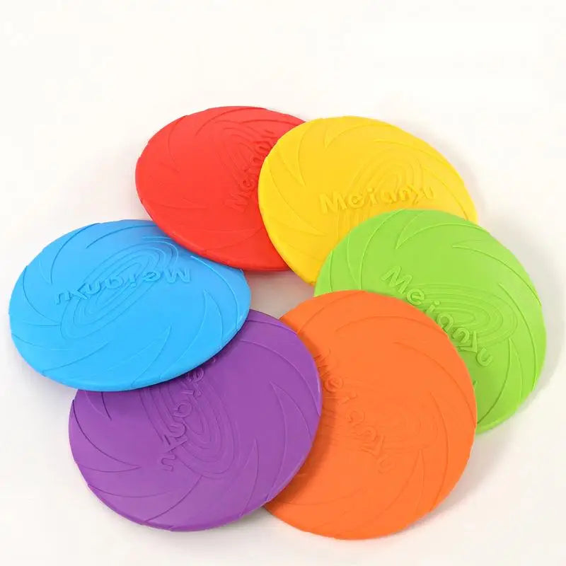Dog Flying Disc Toy Rubber Pet  Bite Resistant Floating Water Toy for Training Throwing Interactive Play for Medium Large Dogs CB DROPSHIPPING