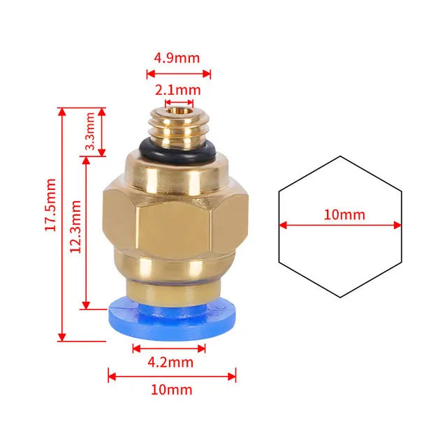 10Pcs PC4-M6 PC4-M10 PC6-01 Pneumatic Fitting PC4-M10 for Creality Ender 3/3 Pro/3 V2 Ender 5/5Pro/5 Plus CR-10 3D Printer Parts CB DROPSHIPPING