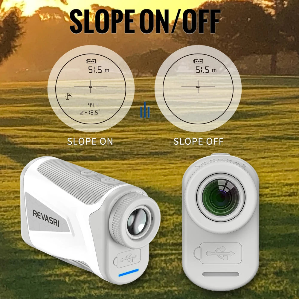 REVASRI Golf Laser Rangefinder 600M/800M/1000M with Slope and Flag Pole Lock Vibration for Golfing Sport, Hunting, Survey