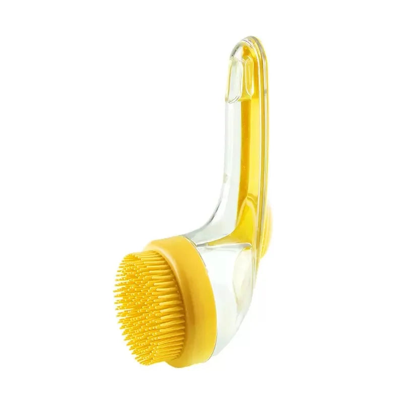 Cat Dog Bathing Brush Pet Massage Brush Shampoo Dispenser Soft Silicone Rubber Bristle for Dogs and Cats Shower Grooming Tool