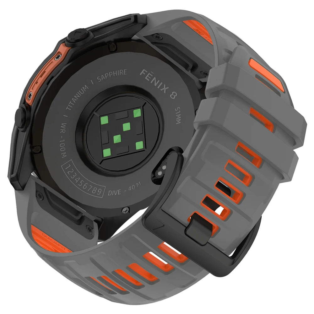 22/26mm Silicone Watchband Fenix 8 Pro Sport Strap For Garmin Tactix 7/Quatix8 Forerunner 970 965 Instinct 2X Quick Fit Bracelet CB DROPSHIPPING