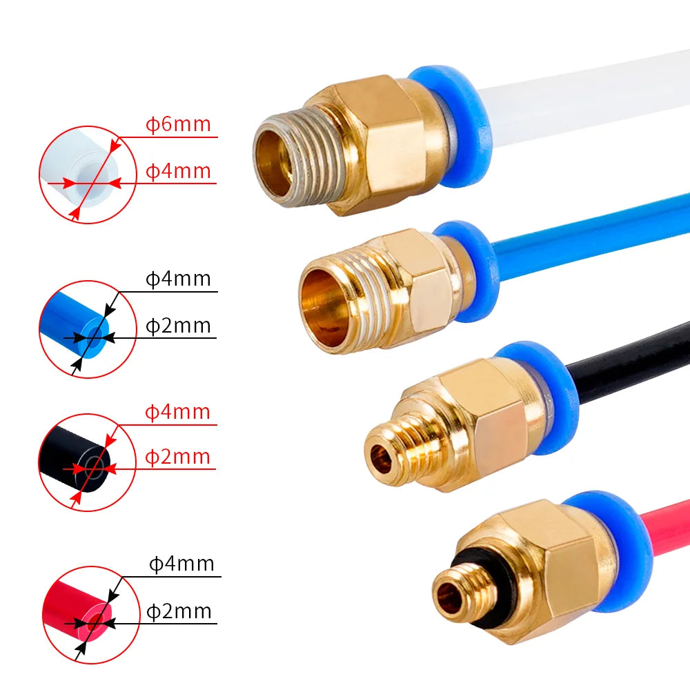 10Pcs PC4-M6 PC4-M10 PC6-01 Pneumatic Fitting PC4-M10 for Creality Ender 3/3 Pro/3 V2 Ender 5/5Pro/5 Plus CR-10 3D Printer Parts CB DROPSHIPPING