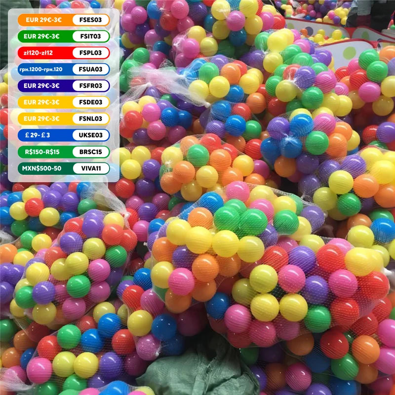 100PCS Outdoor Sport Ball Colorful Soft Water Swim Pool Ocean Wave Ball Baby Eco-Friendly Stress Air Ball Tent Toys for Children CB DROPSHIPPING