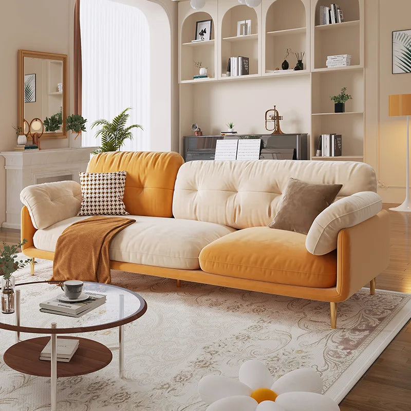 Living Room Small Apartment Light Luxury Modern Simple Cream Color Matching Internet Celebrities