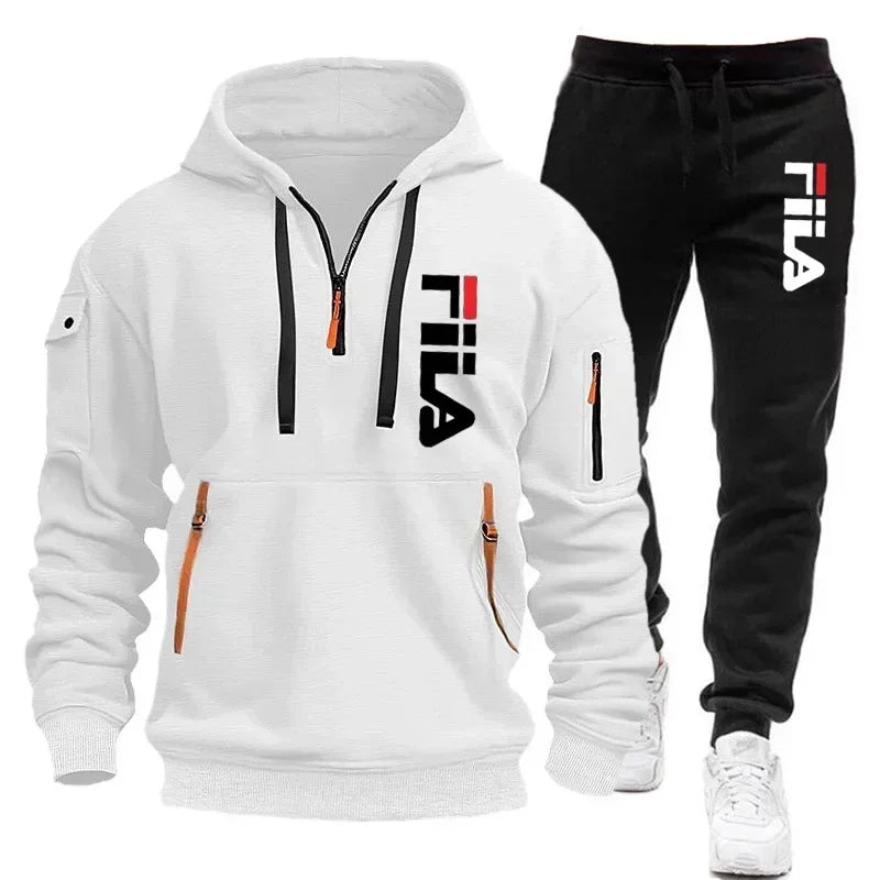 Men's hoodie set, a two-piece set of comfortable and fashionable top and casual sport pants CB DROPSHIPPING