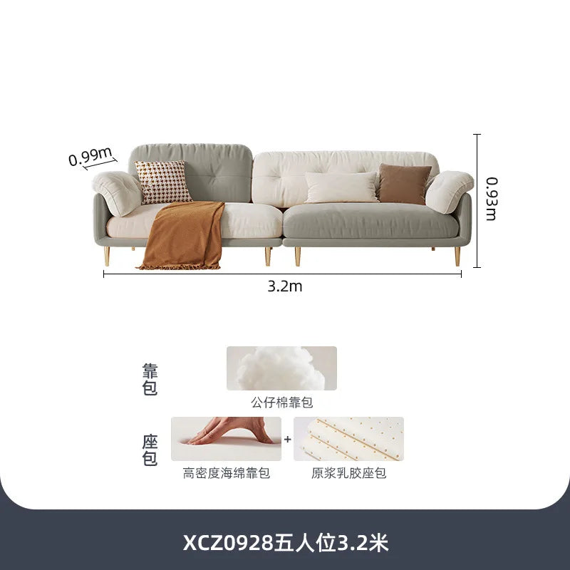 Living Room Small Apartment Light Luxury Modern Simple Cream Color Matching Internet Celebrities