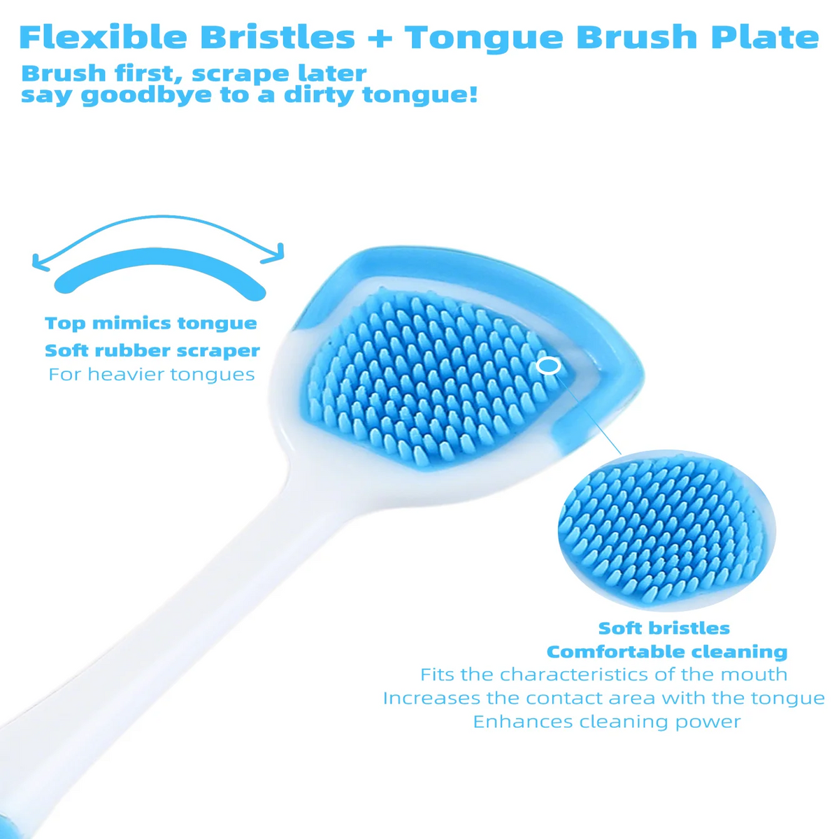1Pc/4Pcs/8Pcs Silicone Tongue Scraper For Oral Hygiene,Tongue Cleaner Scraper For Oral Care,Tongue Brush Food Debris Clea CB DROPSHIPPING