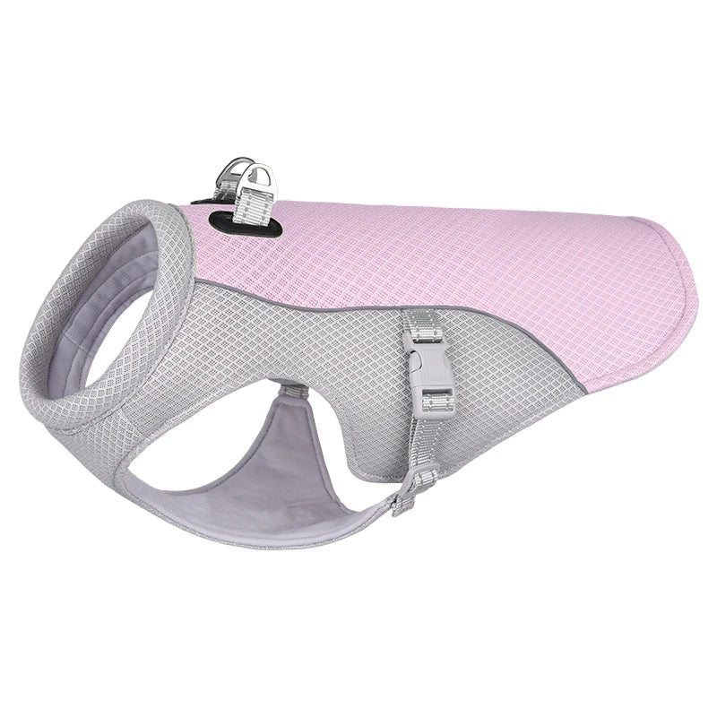 New Ice Cooling Dog Vest Summer Mesh Clothes for Small Medium Large Dogs Outdoor Pet Cool Down Jackets Breathable Dog Harness