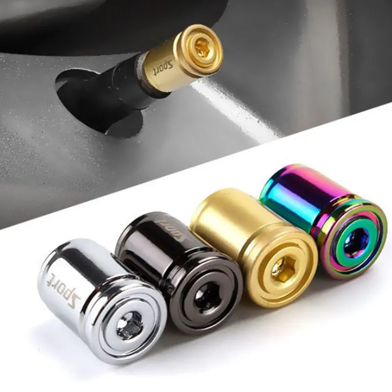 4x Titanium Anti-theft Car Tire Valve Cap Aluminum Sport Exterior Auto Air Caps CB DROPSHIPPING