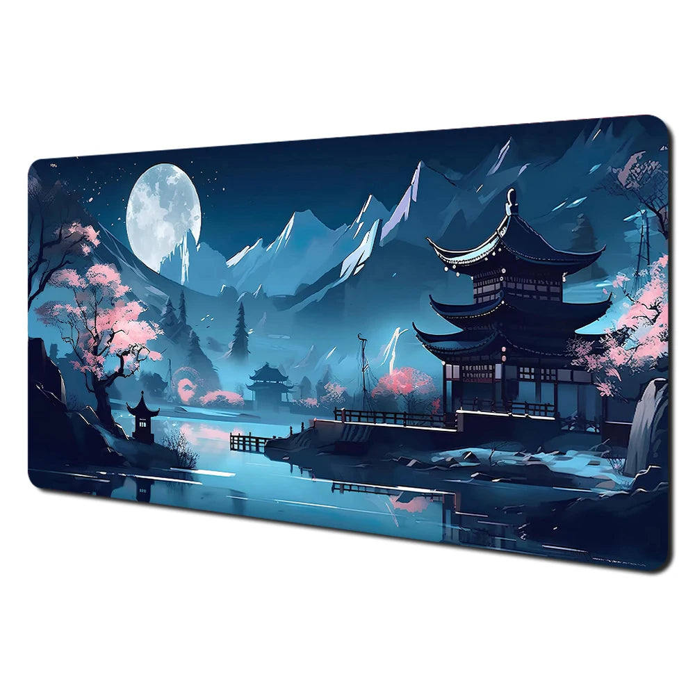Red and Black Art Landscapes Large Mouse Pad Anti-Slip Durable Desk Mat Offices Accessories Keyboard Mouse Mat Tapis De Bureau CB DROPSHIPPING