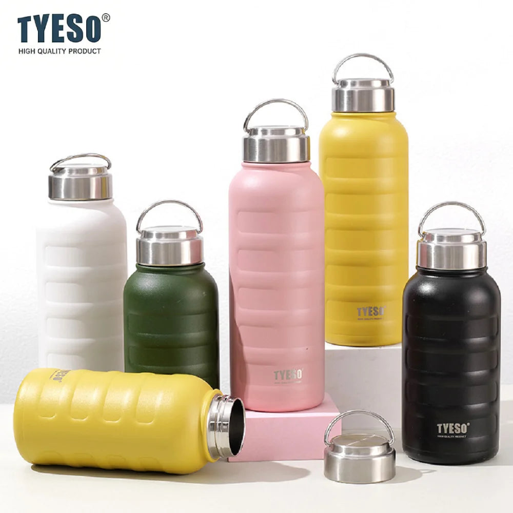 Tyeso Double Stainless Steel Thermos Mug Portable Sport Vacuum Flask Large Capacity Thermal Water Bottle Tumbler Drinks Cup