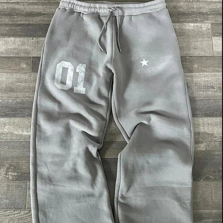 2026 Summer Grey Washed Sweatpants 3D Printed Elastic Waist Baggy Trousers Men's Casual Quick Drying Kids Streetwear CB DROPSHIPPING